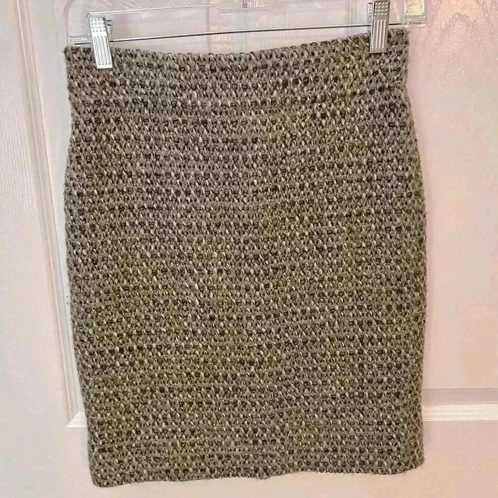 J.Crew Tweed Wool Blend Skirt size 00 - Picture 2 of 4